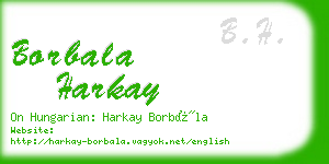 borbala harkay business card